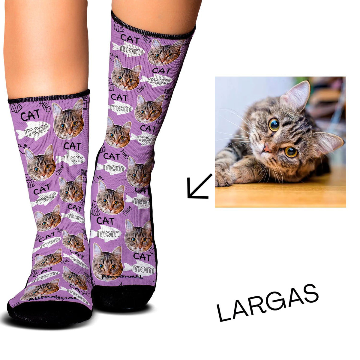 Medias Personalizadas Cat Mom  Mamá Gato