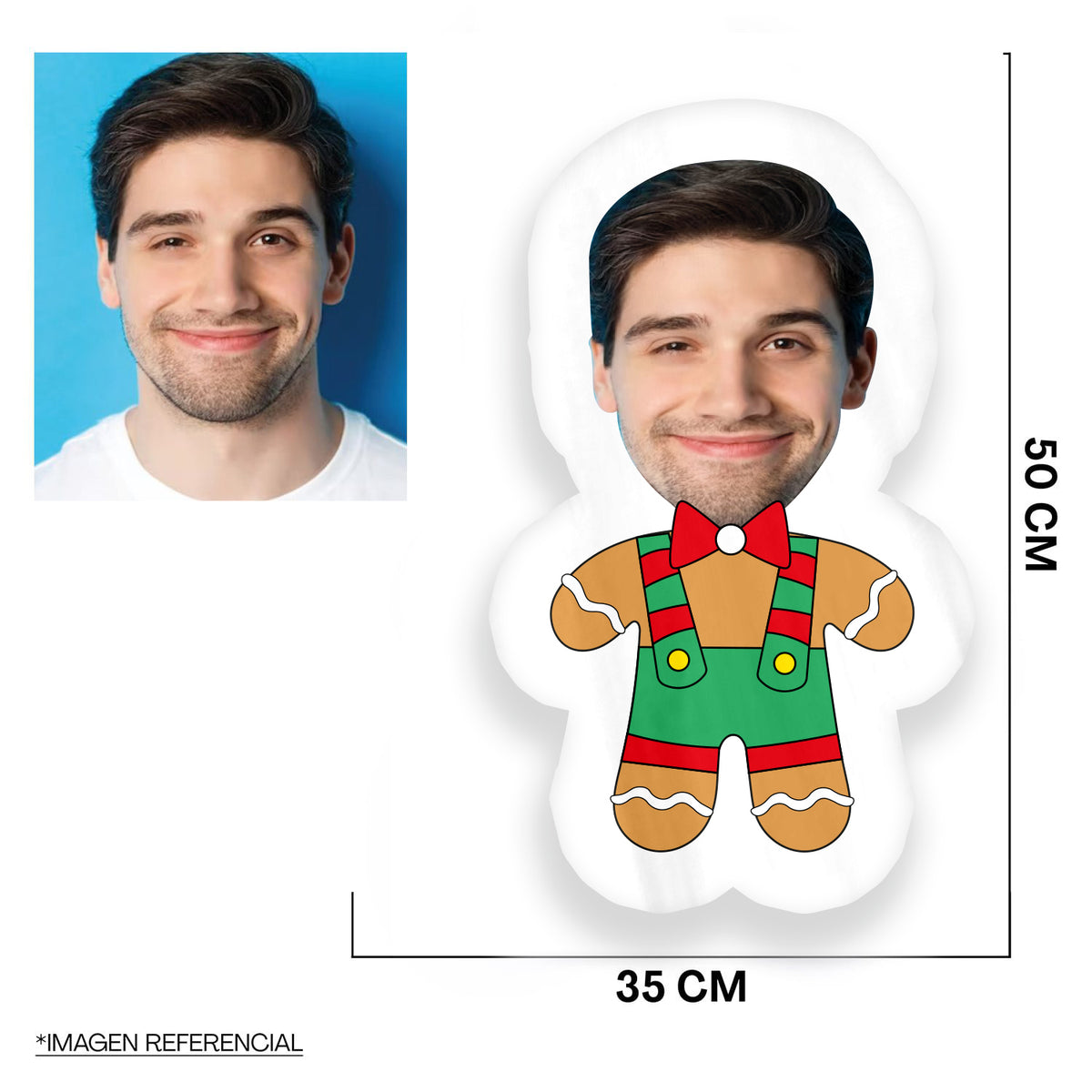 Cojines Personalizado Galleta de jengibre - Navidad