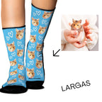 Medias Personalizadas Corazones Blancos