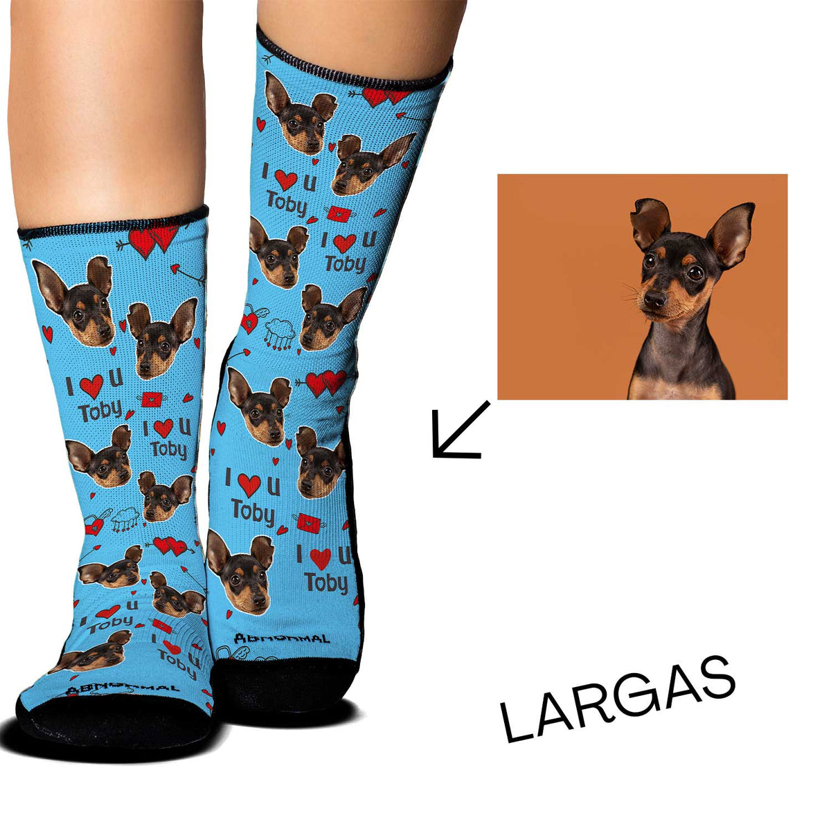 Medias Personalizadas I Love You nombre