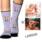 Medias Personalizadas Par Perfecto Fondo Color