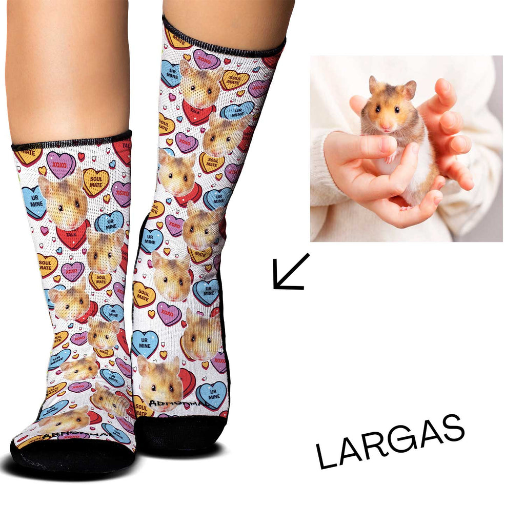 Medias Personalizadas -  San Valentín- Sweethearts - Caramelos
