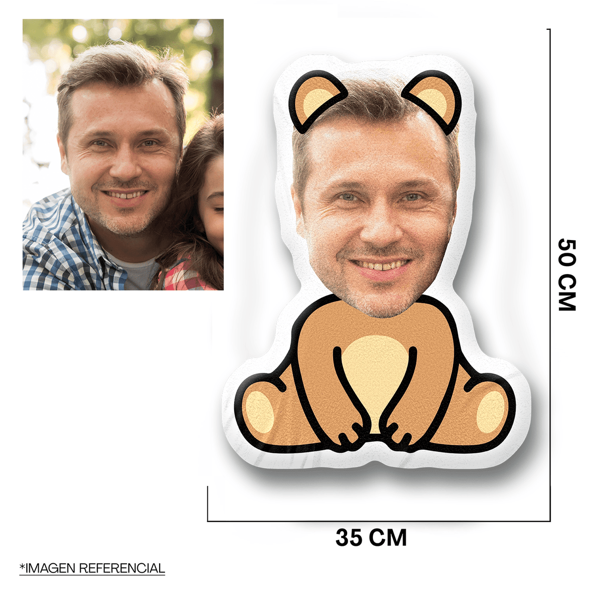 Cojines Silueta Personalizado San valentin osito