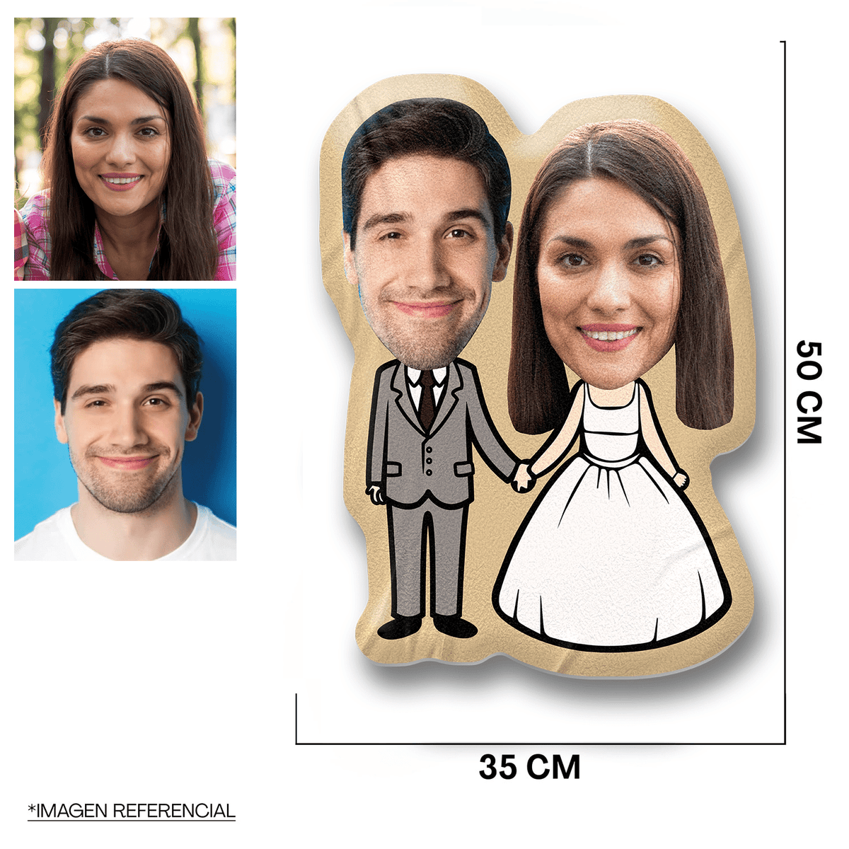 Cojines Silueta Personalizado San valentin Pareja