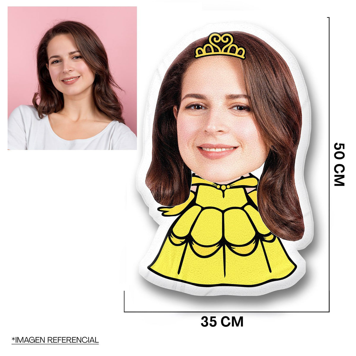 Cojines Silueta Personalizado Princesa Bella