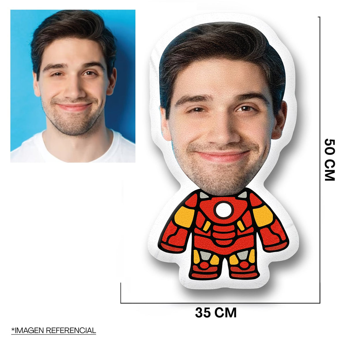 Cojines Silueta Personalizado Superhéroe Iron Man