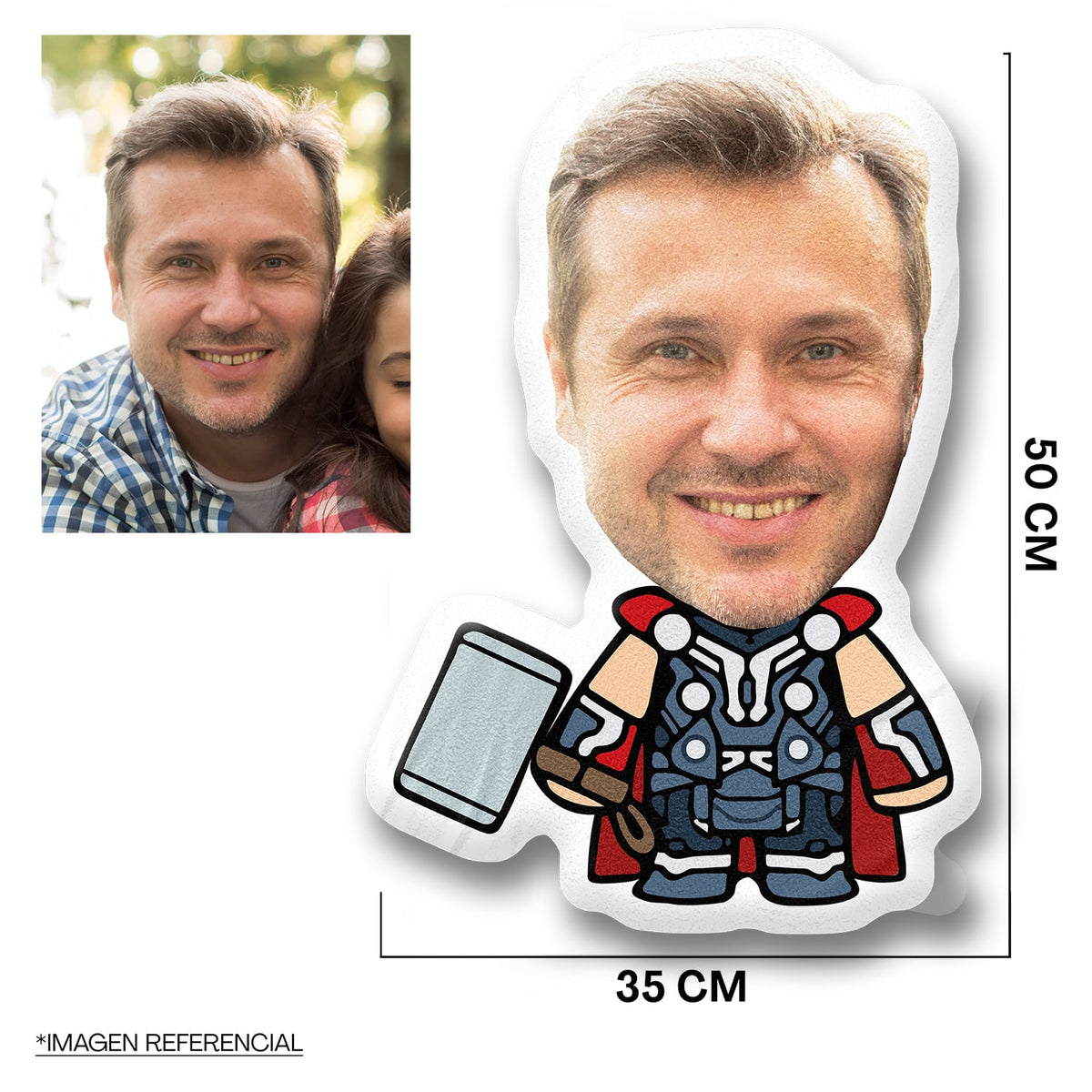 Cojines Silueta Personalizado Superhéroe Thor