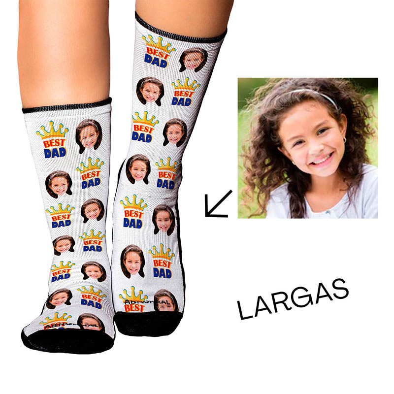 Medias Personalizadas Best Dad - El Mejor Papá - Talla Adulto