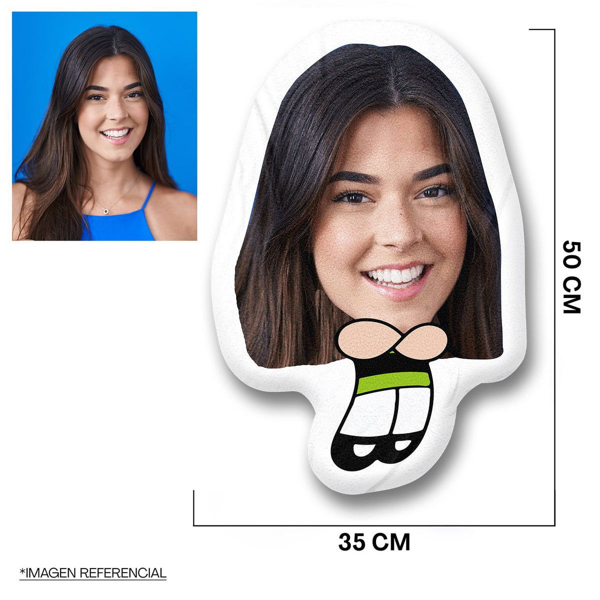 Cojines Silueta Personalizado Chicas superpoderosas Bellota