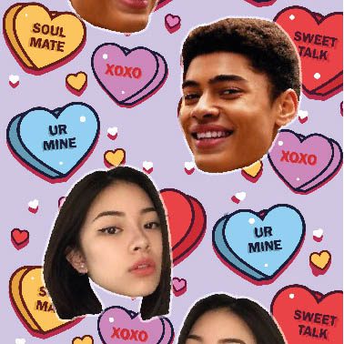 Medias Personalizadas -  San Valentín- Sweethearts - Caramelos