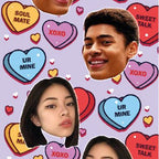 Medias Personalizadas -  San Valentín- Sweethearts - Caramelos