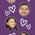 Medias Personalizadas Corazones Blancos
