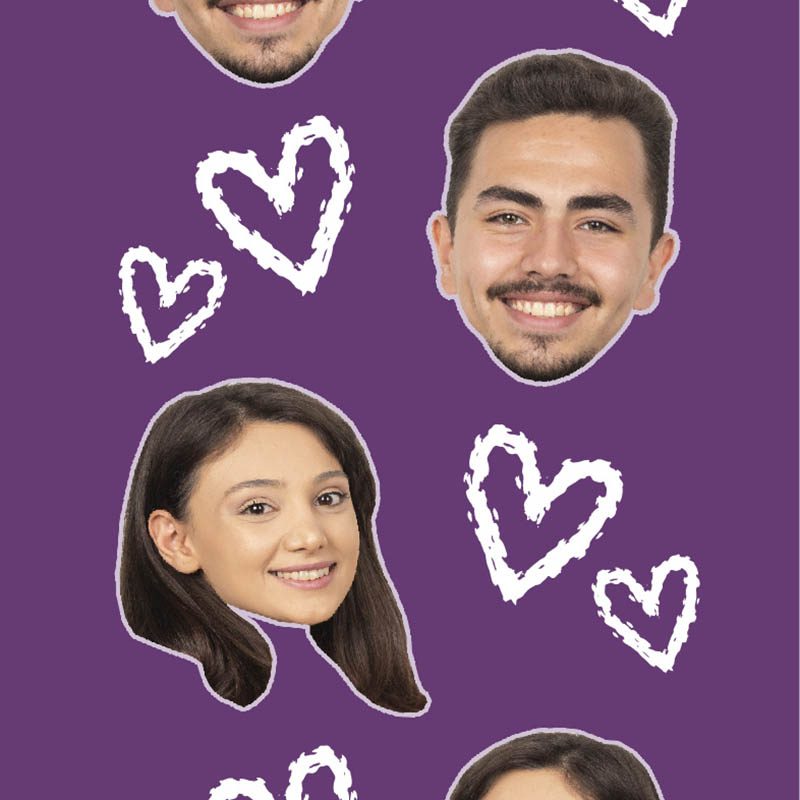 Medias Personalizadas Corazones Blancos