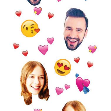 Medias Personalizadas -  San Valentín - Parejas Emojis