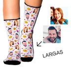 Medias Personalizadas -  San Valentín - Parejas Emojis