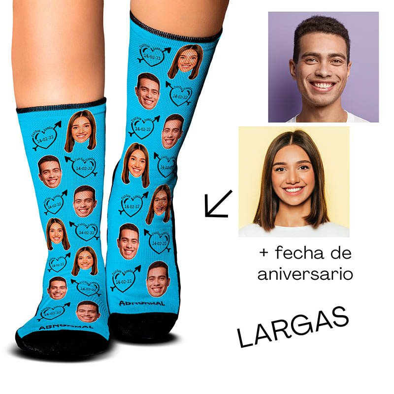 Medias Personalizadas Fecha de Aniversario - Parejas