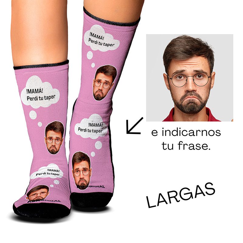 Medias Personalizadas Foto + Frase Personalizable