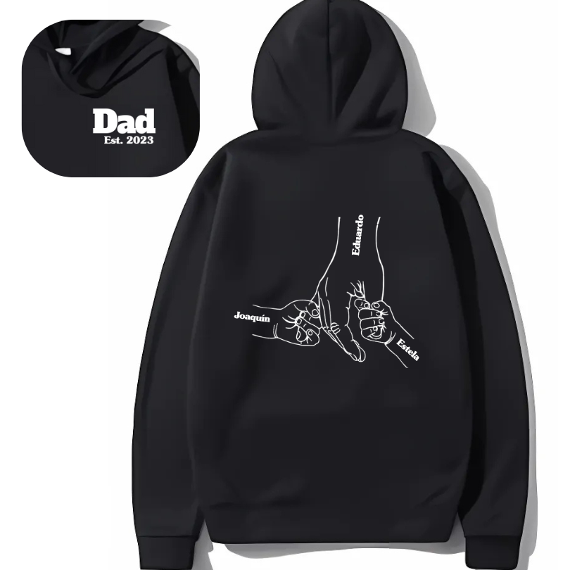 Polera Papá e hijos con manos