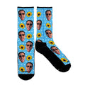 Medias Largas Bad Bunny Girasol - Fondo Celeste
