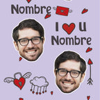 Medias Personalizadas I Love You nombre