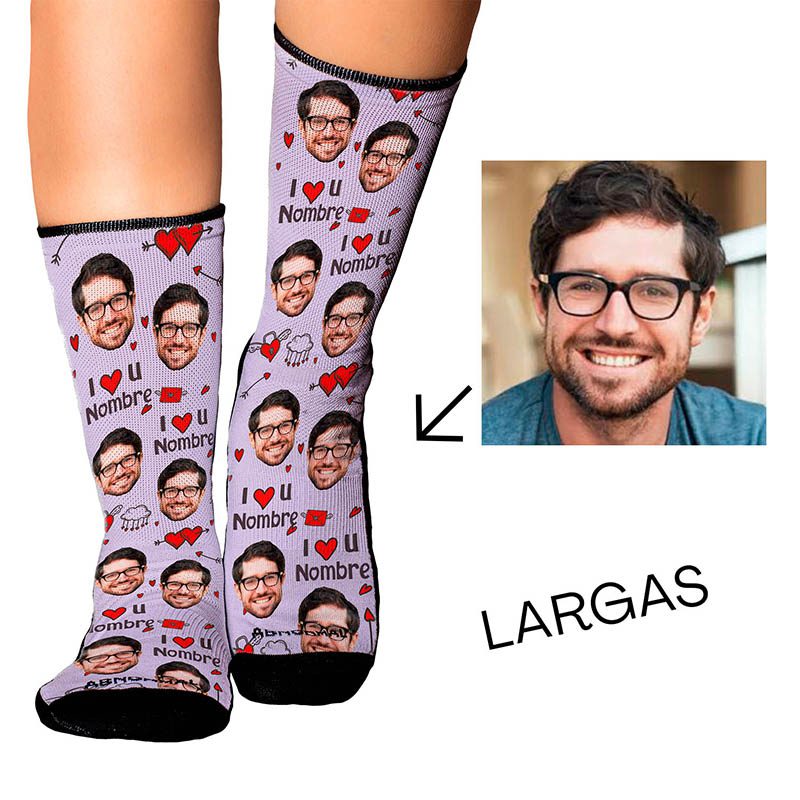Medias Personalizadas I Love You nombre