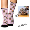 Medias Personalizadas Happy Michi-Birthday Cumpleaños Gatos