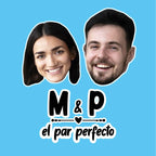 Medias Personalizadas Par Perfecto Fondo Color