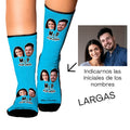 Medias Personalizadas Par Perfecto Fondo Color