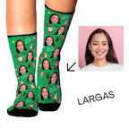 Medias Personalizadas Navidad - Renos y Papa Noel