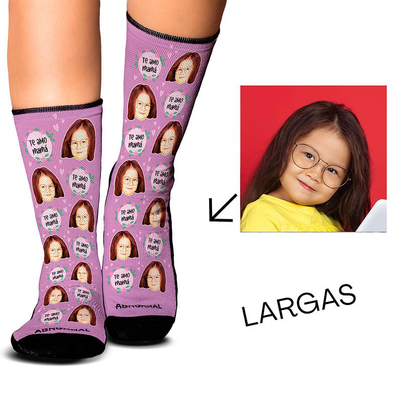 Medias Personalizadas Te Amo Mamá - Día de la Madre
