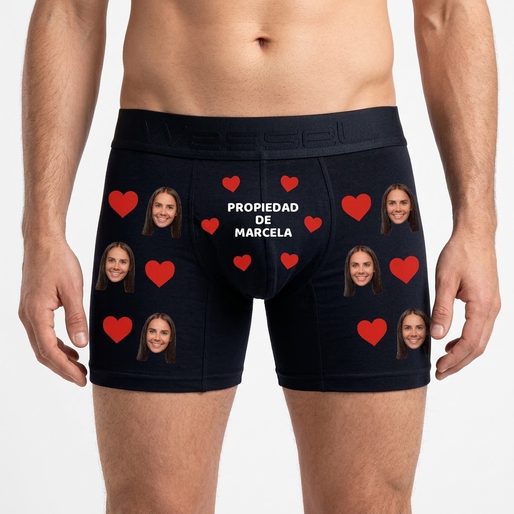 BOXER PERSONALIZADO - MI PROPIEDAD - CORAZONES